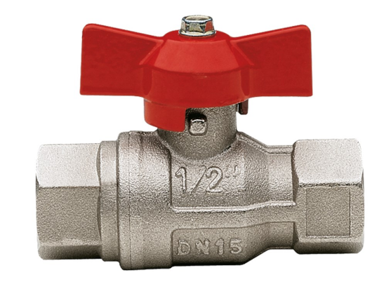 Afbeeldingen van Kraan met vlinderhendel ¾" rood BI/BI