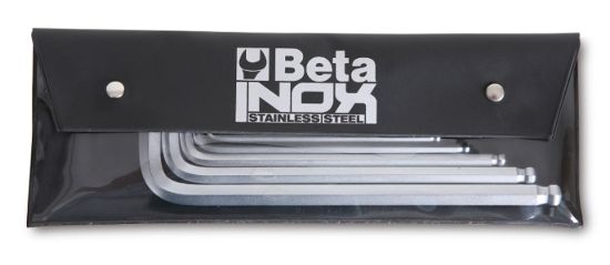 Afbeeldingen van BETA Haakse stiftsleutelset kogelkop RVS 96BPINOX/B9 2-10MM 6x