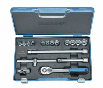 Afbeeldingen van GEDORE Dopsleutelset ⅜" D 30 GMU-10 6-19MM 17x