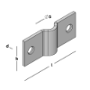 Afbeeldingen van GEBR. BODEGRAVEN Gaaspaneelklem ZM t.b.v. 5MM gaas 50X20MM 2MM