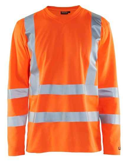 Afbeeldingen van BLÅKLÄDER T-shirt UV met lange mouwen 3381 High Vis oranje XS