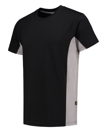 Afbeeldingen van TRICORP T-shirt bi-colour 102004 zwart/grijs XS