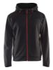 Afbeeldingen van BLÅKLÄDER Hoodie met rits 3363 zwart/rood L