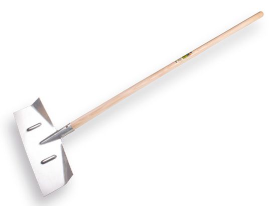 Afbeeldingen van Slijk-/sneeuwschuiver plaatstaal 50X16CM met essen steel 130CM