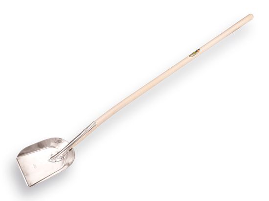 Afbeeldingen van Stalschop ALU gebogen gewaxt batsesteel 140CM