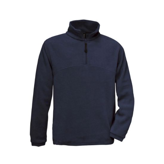 Afbeeldingen van B&C Fleecetrui Highlander+ 5FU704 zip-hals navy S