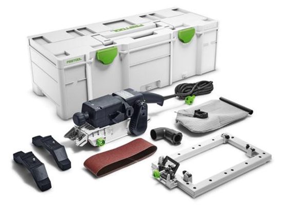 Afbeeldingen van FESTOOL Bandschuurmachine BS 75 E-Set 1010W met Vlakschuurraam inclusief accessoires