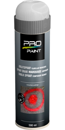 Afbeeldingen van PRO-PAINT Krijtspray (tijdelijke markering) wit 500ML