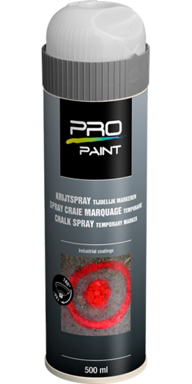 Afbeeldingen van PRO-PAINT Krijtspray (tijdelijke markering) wit 500ML