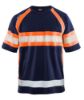 Afbeeldingen van BLÅKLÄDER T-shirt UV 3337 marineblauw/High Vis oranje 2XL