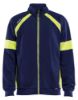 Afbeeldingen van BLÅKLÄDER Sweater Visible met rits 3567 marineblauw/High Vis geel XS