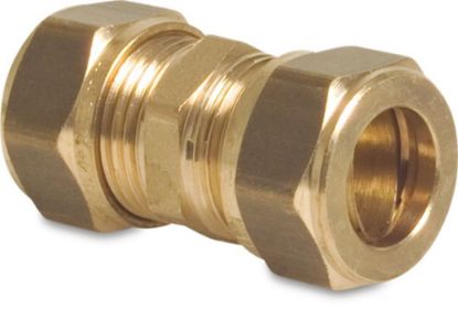 Afbeeldingen van Sok messing 10MM knel KIWA/GASTEC