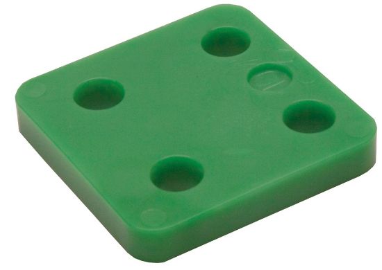 Afbeeldingen van GEBR. BODEGRAVEN Drukplaat KS zonder sleuf groen 10MM 70X70MM