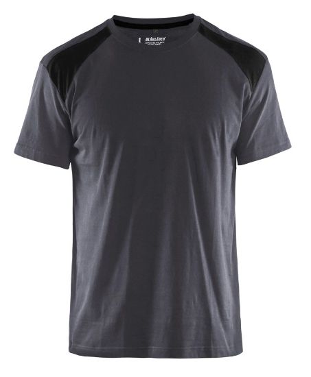 Afbeeldingen van BLÅKLÄDER T-shirt bi-colour 3379 medium grijs/zwart 2XL