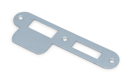 Afbeeldingen van DX Sluitplaat ronde hoeken RVS t.b.v. dag&nachtslot & WC-badkamerslot