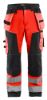 Afbeeldingen van BLÅKLÄDER Softshell werkbroek 1567 High Vis rood/zwart C52