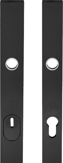 Afbeeldingen van OXLOC Veiligheidsbeslag kerntrekbeveiliging + profielcilinder zwart recht PC92