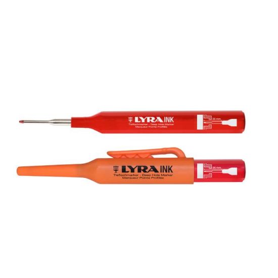 Afbeeldingen van LYRA Aftekenpen diepgat permanent 1MM V10 rood