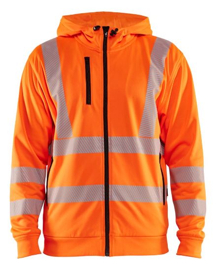 Afbeeldingen van BLÅKLÄDER Hoodie met rits 3565 High Vis oranje L