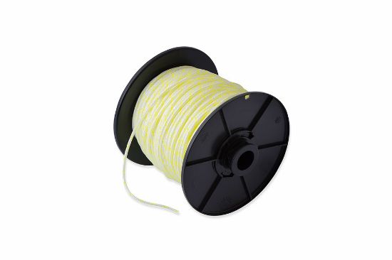 Afbeeldingen van Starterkoord gevlochten PA wit-geel 5MM 100M