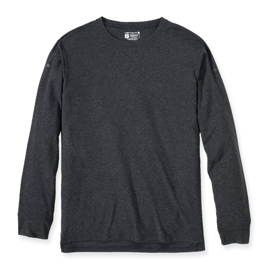 Afbeeldingen van CARHARTT T-shirt lange mouwen met zak 105846 carbon heather L