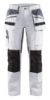 Afbeeldingen van BLÅKLÄDER Schildersbroek dames met stretch 7910 wit/zwart C40