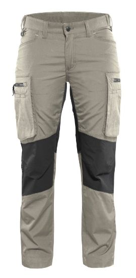 Afbeeldingen van BLÅKLÄDER Werkbroek service dames met stretch 7159 stone/zwart C40