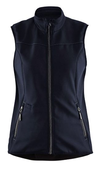 Afbeeldingen van BLÅKLÄDER Softshell bodywarmer dames 3851 donker marineblauw/zwart XL