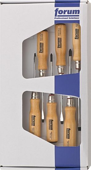 Afbeeldingen van FORUM Schroevendraaierset hout sleuf 3,5-9MM 5x
