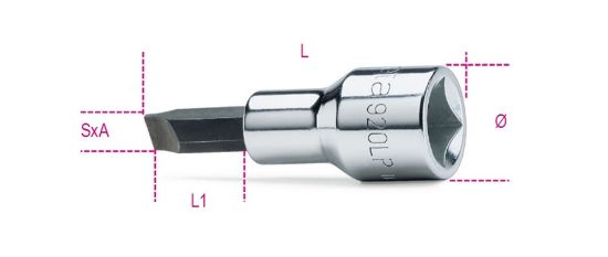 Afbeeldingen van BETA Schroevendraaierdop ½" sleuf 920LP 1,2X8