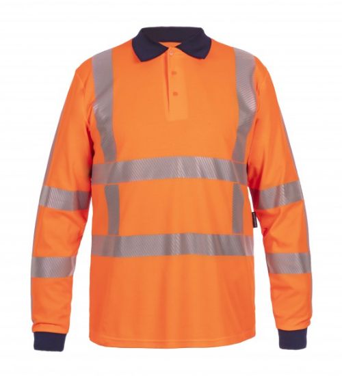 Afbeeldingen van HYDROWEAR Polo RWS met lange mouwen Trinidad fluor oranje L
