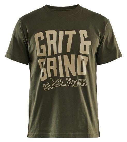 Afbeeldingen van BLÅKLÄDER T-shirt Grit & Grind 9421 donker herfstgroen M