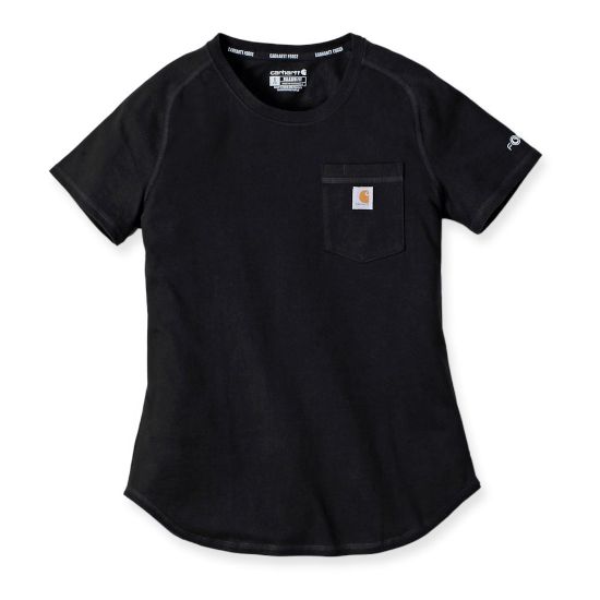 Afbeeldingen van CARHARTT T-shirt met zak dames 106650 zwart M