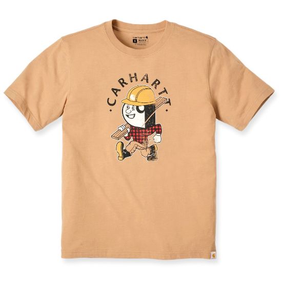 Afbeeldingen van CARHARTT T-shirt grafische cartoon print 106534 hickory nut heather L