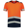 Afbeeldingen van TRICORP T-shirt High Vis bi-colour 103006 fluor oranje/inkt L