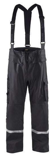 Afbeeldingen van BLÅKLÄDER Regenbroek LEVEL 2 1302 High Vis zwart 4XL