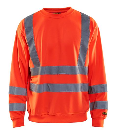 Afbeeldingen van BLÅKLÄDER Sweater 3341 High Vis rood 2XL