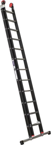 Afbeeldingen van KELFORT Reformladder ALU/zwart met stabilisatiebalk 2X12 5,5M