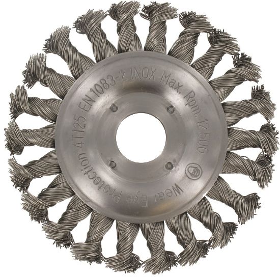 Afbeeldingen van ROTEC Rondborstel getordeerd RVS-draad 22,22MM 115X0,5MM