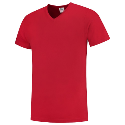 Afbeeldingen van TRICORP T-shirt V-hals Slim-Fit 101005 rood XL