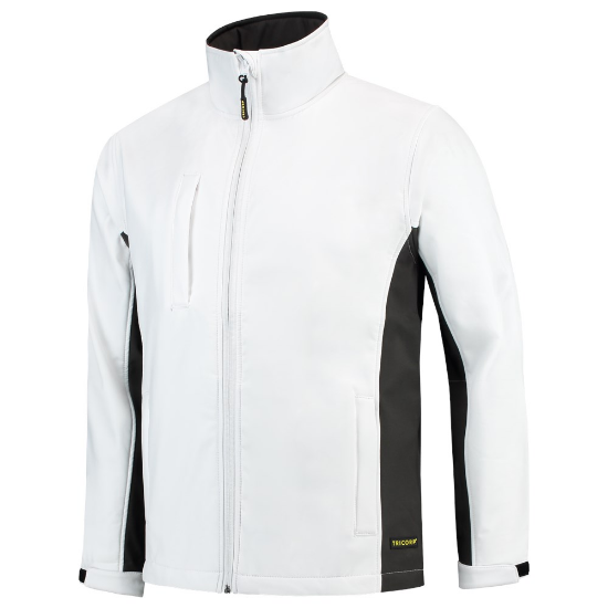 Afbeeldingen van TRICORP Softshell bi-colour 402002 wit/donkergrijs L