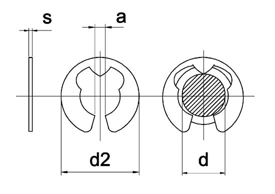 Afbeeldingen van Asborgring DIN6799 ZW 4MM