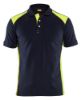 Afbeeldingen van BLÅKLÄDER Poloshirt piqué 3324 donker marineblauw/High Vis geel 2XL
