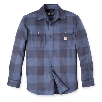 Afbeeldingen van CARHARTT Overhemd flannel geruit lange mouwen 106356 navy 2XL