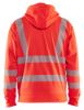 Afbeeldingen van BLÅKLÄDER Hoodie met rits 3565 High Vis rood 3XL