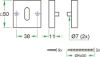 Afbeeldingen van OXLOC Rozet sleutelgat RVS vierkant kunststof onderrozet 50X11MM