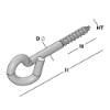 Afbeeldingen van GEBR. BODEGRAVEN Krulhaak EV houtdraad HT8,85 120X20MM Ø8,85MM