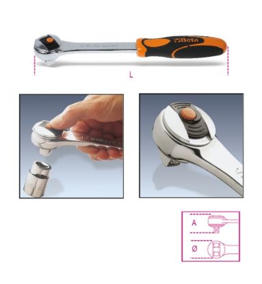 Afbeeldingen van BETA Omschakelbare ratel ½" 72-tands 920/55LC