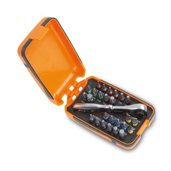 Afbeeldingen van BETA Bitset ¼" 25x + ratel + verbindstuk 860/C27