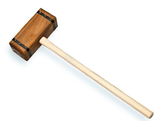 Afbeeldingen van MELKMEISJE Houten sleg 33CM met steel 95CM